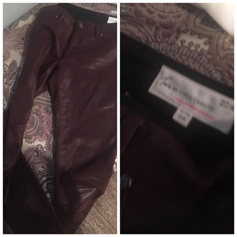 Vince Camuto Waxed Brown Jeans